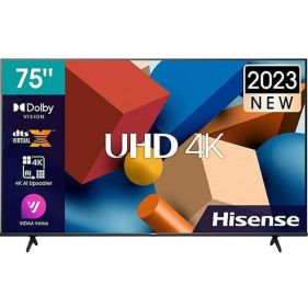 Hisense 75A62KS 4K UHD Smart LED Television Black 75inch (2023 Model)