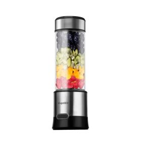 Blupebble Portable Rechargeable Blender 450ML with 6 Blades + BPA Free + 2500mAh Capacity - BP-BLENDER450-SL