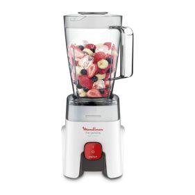 MOULINEX Genuine 1.5 Litre Blender with grinder & grater, 500W, White, Plastic, Made in France LM242B27