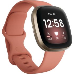 FITBIT VERSA 3, PINK CLAY/SOFT GOLD ALUMINUM-EX