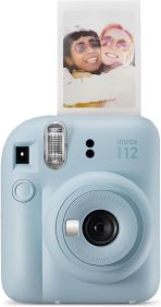 FUJIFILM INSTAX MINI 12 BUNDLE (WITH 10EXP FILM/HAND STRAP)-PASTEL BLUE