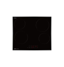 MIILLEN Built in Electric hob, 60 cm Black Glass, 4 Heating Zones, 6000W, Touch Control, MEH 601 BL, 3 Year Warranty