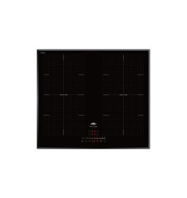 MIILLEN Built in Induction hob, 60 cm Black Glass, 4 Heating Zones, 7000W, Combination zone, MIH 602 BL, 3 Year Warranty