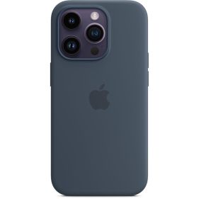 APPLE IPHONE 14 SILICONE CASE WITH MAGSAFE - STORM BLUE