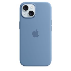 APPLE IPHONE 15 SILICONE CASE WITH MAGSAFE - WINTER BLUE