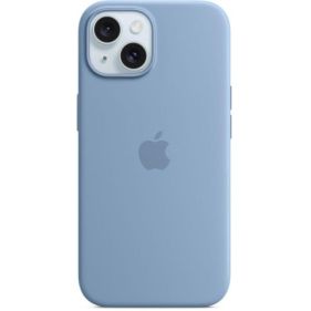 APPLE IPHONE 15 PLUS SILICONE CASE WITH MAGSAFE - WINTER BLUE