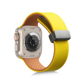 Max & Max Duo Flax Sport yellow brown watch strap for Apple Watch 45/44mm