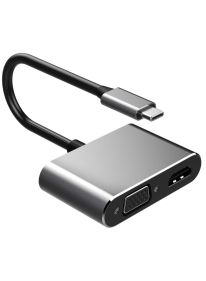 VWALK TYPE C HUB 4 IN 1 WITH VGA-GREY