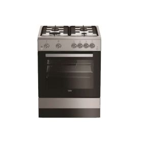 Beko 60cm Full Gas Cooking range, Enamel Pan Supports, Mechanical Timer, Bottom Compartment, Made in Turkey (FSGT61121DXL)
