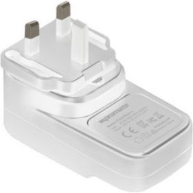 Promate Ultra-Portable Heavy Duty USB Wall Charger - White (POWERHUB-4UK-WH)