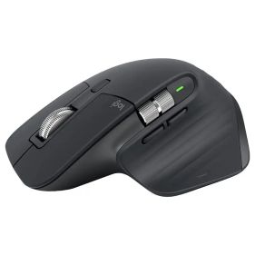Logitech MX Master 3S - Wireless Performance Mouse with Ultra-fast Scrolling Ergo 8K DPI Track on Glass Quiet Clicks USB-C Bluetooth Windows Linux Chrome - Graphite - 910-006559