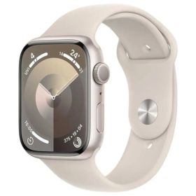 Apple Watch Series 9 GPS 45mm Starlight Aluminum Case with Starlight Sport Band M/L - MR973QA/A