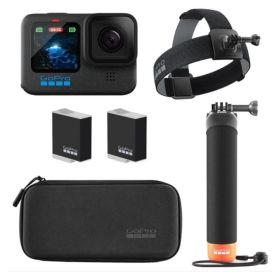 GoPro Hero 12 Black Action Camera + Floating Handgrip + HeadStrap + Enduro Battery + Case - CHDRB-121-RW