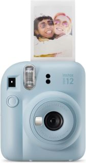 FUJIFILM INSTAX MINI 12 BUNDLE (WITH 10EXP FILM/HAND STRAP)-PASTEL BLUE
