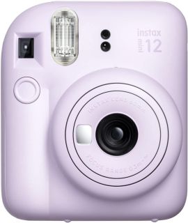 FUJIFILM INSTAX MINI 12 BUNDLE (WITH 10EXP FILM/HAND STRAP)- LILAC PURPLE